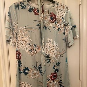 Light green floral dress